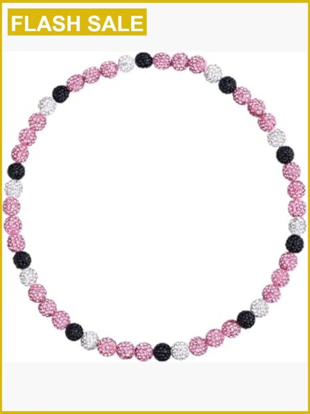 Baseball Bling Rhinestone Beaded Necklace for Boys 16-20in